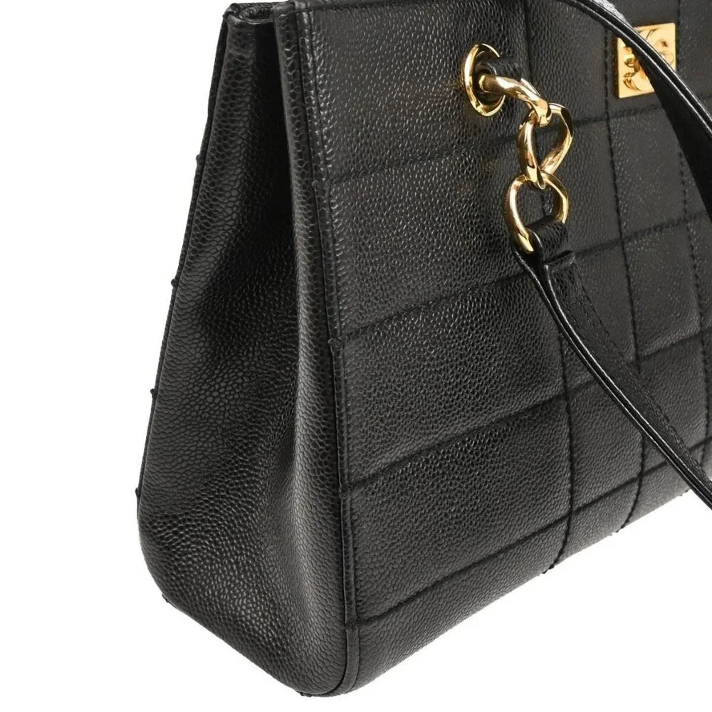 Chanel Black Calfskin Wild Stitch Choco Bar Chain Handbag 195112 - Picture 3 of 11